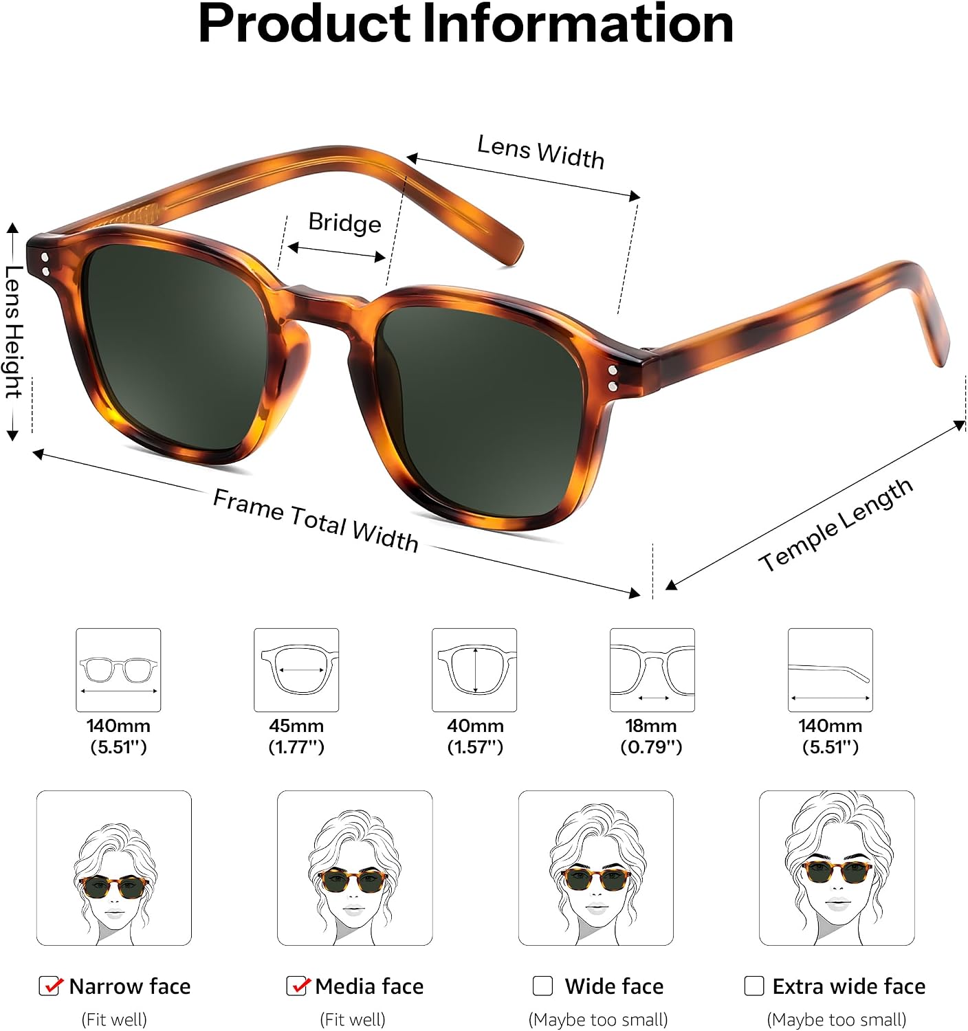 商品图片 25 | B0FHKKRN89 | FEISEDY Retro Square Sunglasses Women Men Vintage Trendy Shades UV400 Protection B0306