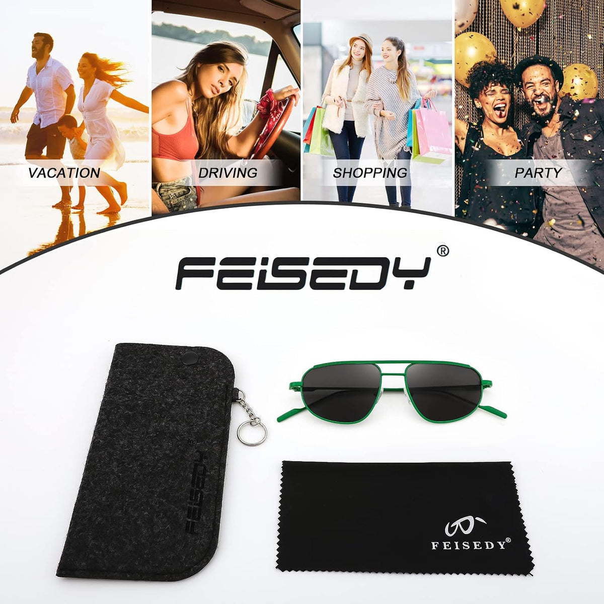 ÉÌƷͼƬ 42 | B09XDVK9DG | FEISEDY Retro Trendy Aviator Sunglasses Women Men 90s Small Vintage Glasses Stylish Gold Metal Oval Sunglasses B2906