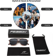 ÉÌƷͼƬ 89 | B0B3XKHTR1 | FEISEDY Retro Square Aviator Sunglasses Women Men 70s Vintage Trendy Plastic Frame Sun Glasses B2835