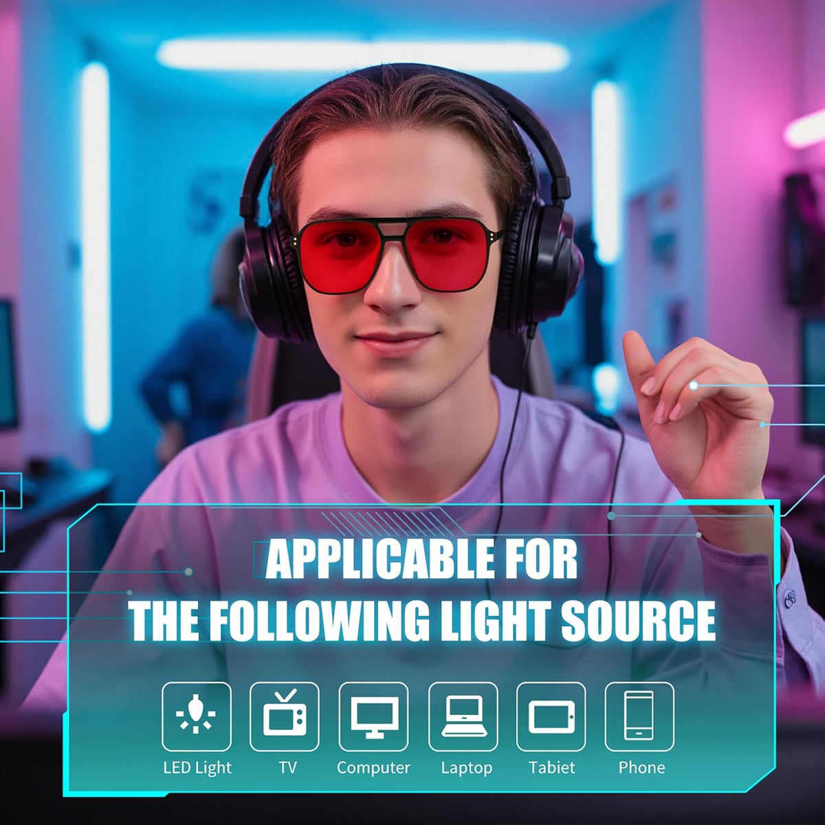ÉÌƷͼƬ 11 | B0GCVQFPW9 | FEISEDY Blue Light Glasses for Computer Gaming Anti Eyestrain Glasses G2835
