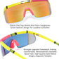商品图片 30 | B096SD9GGG | FEISEDY Oversized Mirror Shield Sport 80s Sunglasses Ski Goggles Flat Top One Piece Futuristic Visor Women Men B2522
