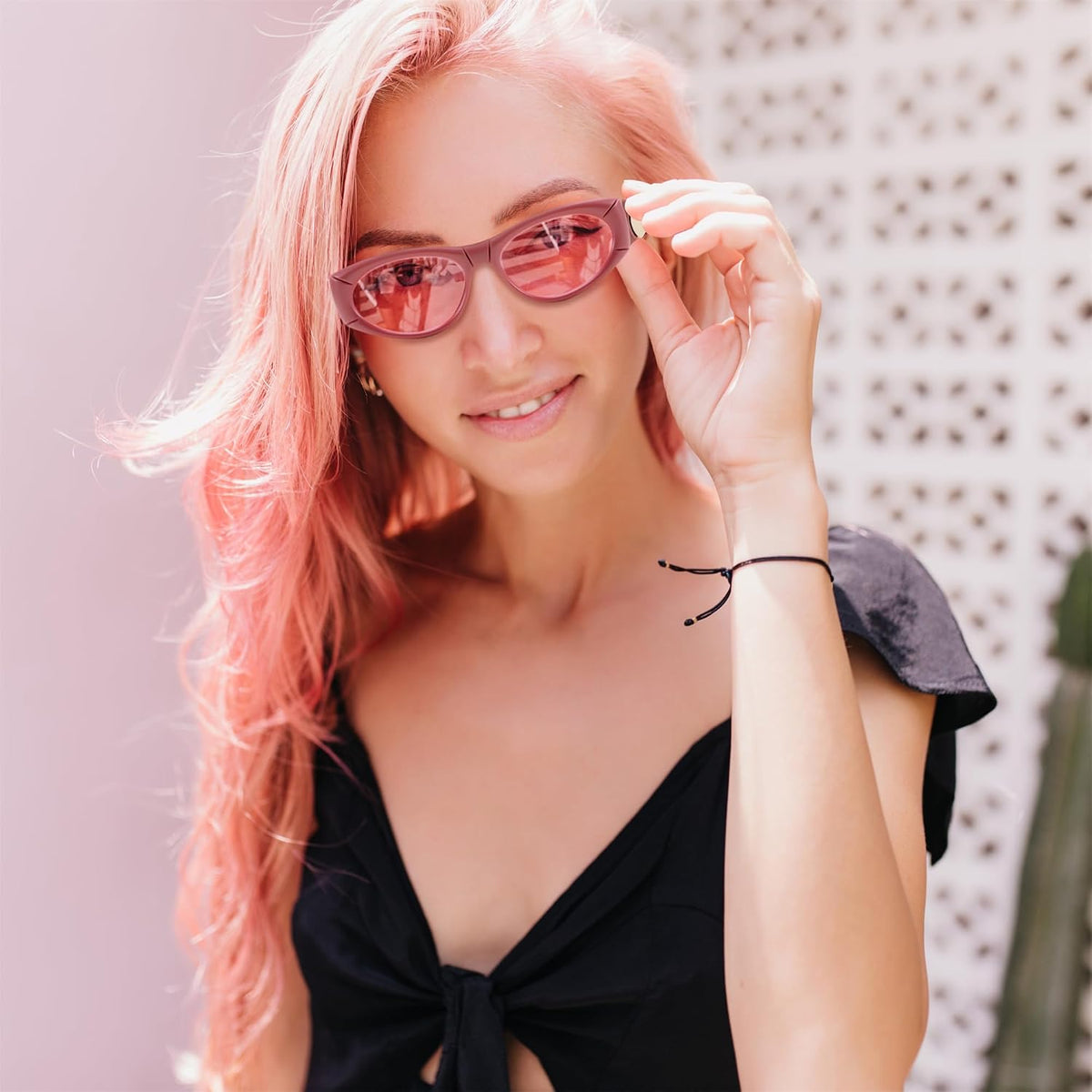 ÉÌƷͼƬ 16 | B0DHWVFXXY | FEISEDY Retro Oval Sunglasses UV400 Protection Retro Y2K Sunglasses B0234