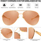商品图片 20 | B0FKML2SSC | FEISEDY Oversized Aviator Sunglasses Women Men - Retro Gold Metal Chunky Frame, UV400 for Driving & Daily Wear B0311