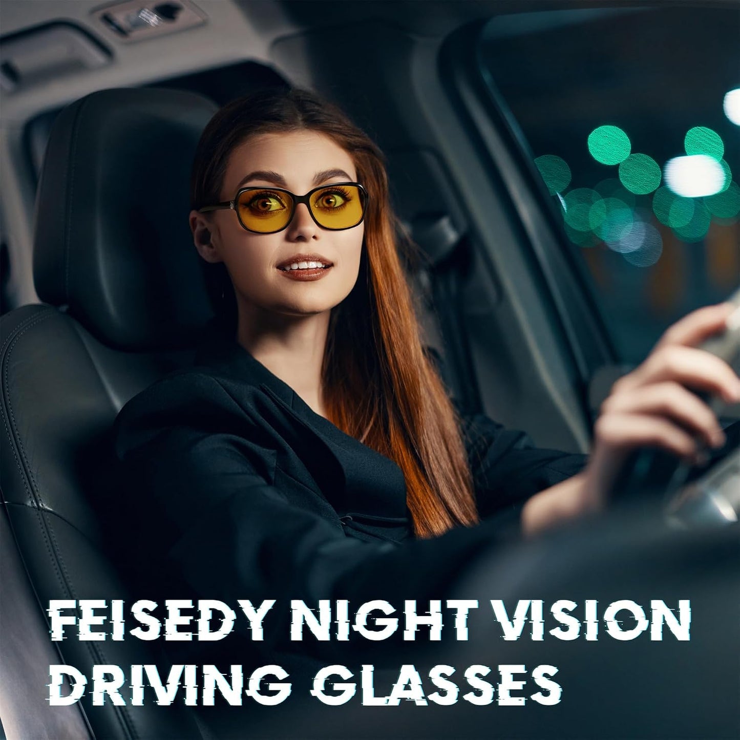 商品图片 62 | B081YY5RM3 | FEISEDY Classic Womens Night Glasses Driving Anti Glare Wrap Around Yellow Sunglasses B2548