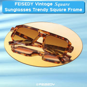ÉÌƷͼƬ 30 | B0B9BNZRMZ | FEISEDY Retro Aviator Square Sunglasses for Women Men UV400 B2939
