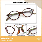 ÉÌƷͼƬ 52 | B0DJ4YNFXZ | FEISEDY Vintage Oval Blue Light Glasses for Women Men Stylish Lightweight 90s Eyeglasses Fake Nerd Y2k Eyewear Frame B0242