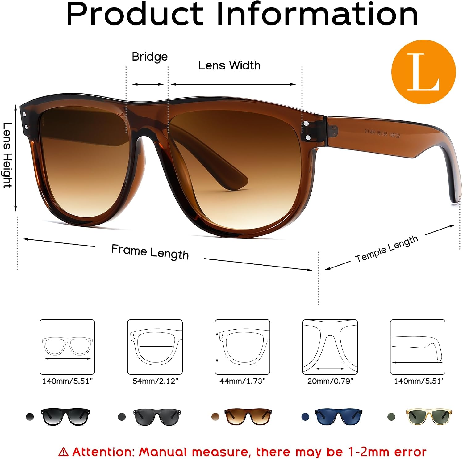 商品图片 5 | B0D8JDCTKS | FEISEDY Square Sunglasses for Women Men Unisex Curved Style Shades Designer Sun Glasses B0214