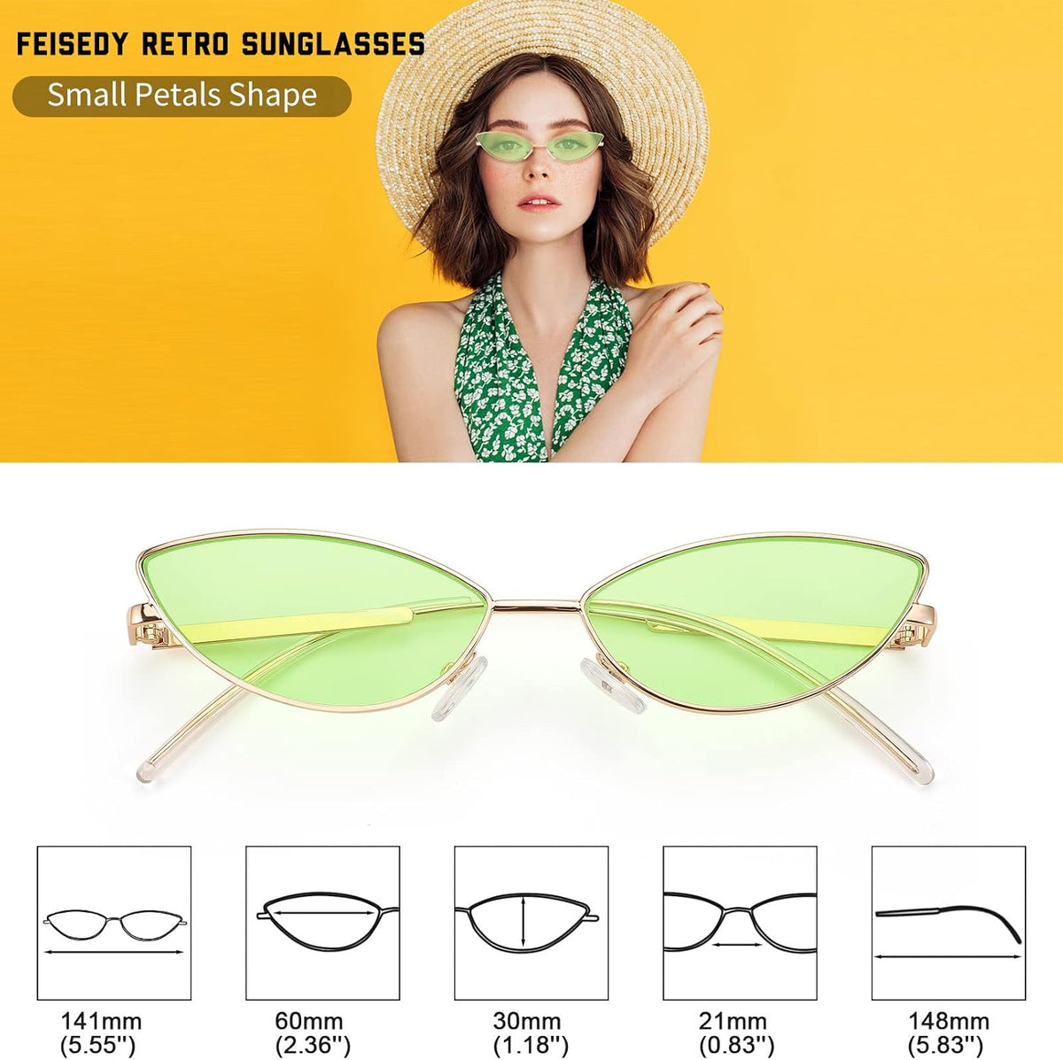 ÉÌƷͼƬ 80 | B0CNZ29R9R | FEISEDY Y2K Sunglasses for women Men Fashion Cateye Designer B2298