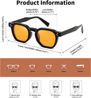 ÉÌƷͼƬ 20 | B0H83DD892 | FEISEDY Retro Thick Polarized Square Sunglasses for Women Men B0458