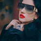 商品图片 9 | B095WNLFX1 | FEISEDY Fashion Oversized Sunglasses Women Trendy Designer One Piece Stylish UV400 Protection B2748