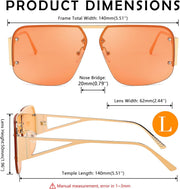 ÉÌƷͼƬ 27 | B0CP2666ZB | FEISEDY Trendy Aviator Sunglasses for Women Men Retro Metal Rimless Frame Square Shades B2985