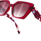 001 Rubber Plate Ruby / 52 Millimeters | B0CNCWH615 | FEISEDY Trendy Polarized Sunglasses, Oversized Irregular TR Frame for Women Men, Retro Shades UV400 B0016