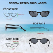 ÉÌƷͼƬ 22 | B08B8G5GR9 | FEISEDY Retro Cat Eye Sunglasses Women Men Vintage Small Cateye UV400 Sunglasses B2617