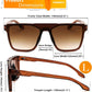 商品图片 3 | B0D9H98G6Y | FEISEDY Fashion Sunglasses Womens Men Flat Top Square Trendy Visor Shades UV400 B0211