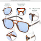 商品图片 47 | B0H2V9BFS5 | FEISEDY Retro Polarized Aviator Square Sunglasses for Women Men UV400 B0357