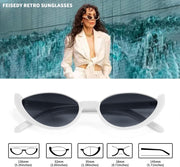 ÉÌƷͼƬ 19 | B09P86RSS8 | FEISEDY Fashion Small Cat Eye Sunglasses for Women Retro Trendy Cool Sun Glasses B2864