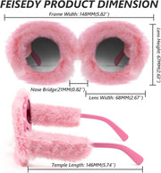 ÉÌƷͼƬ 93 | B09PN9V5N6 | FEISEDY Sunglasses Women Plush Fuzzy Soft Velvet Party Masquerade B2877
