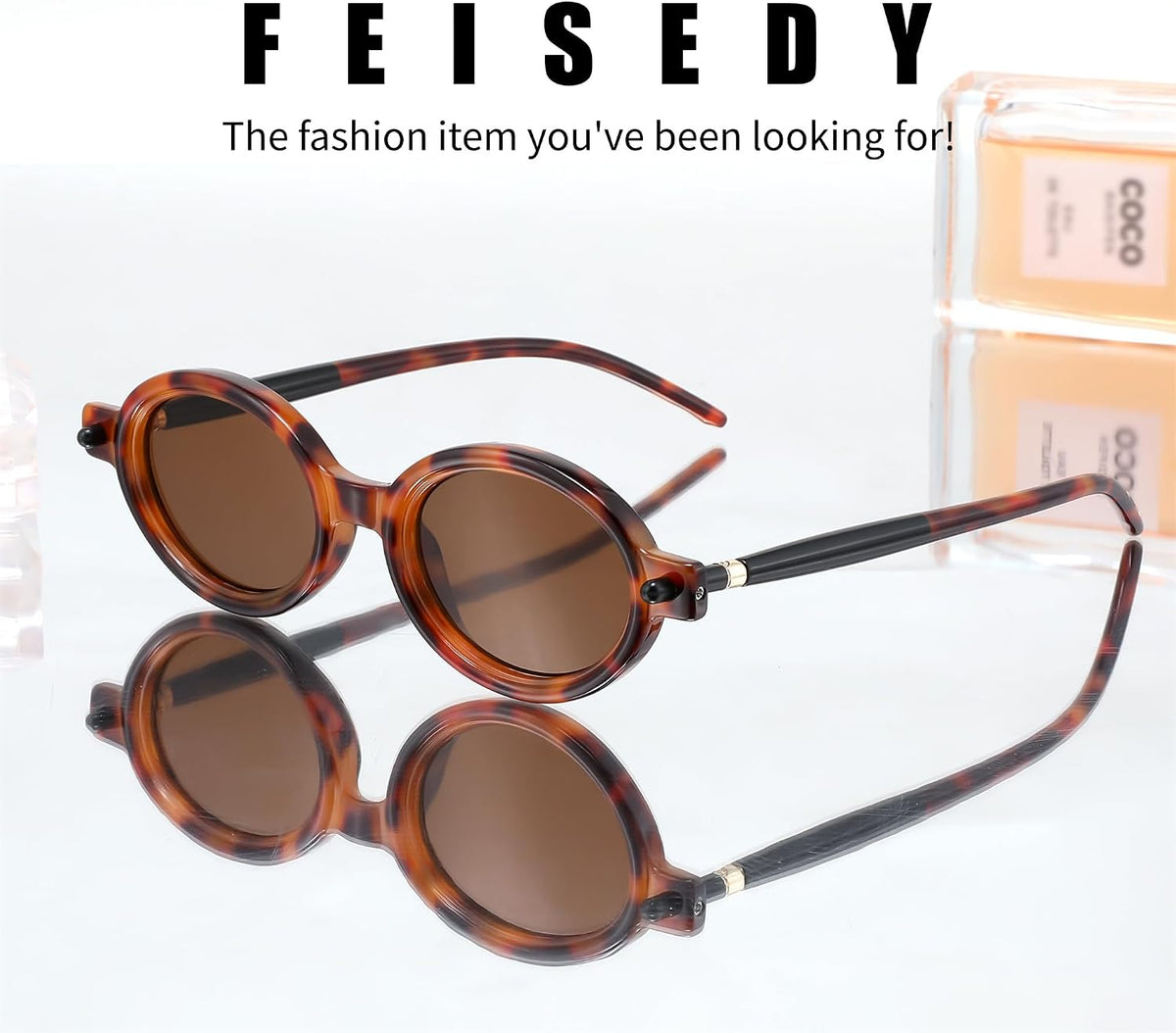 ÉÌƷͼƬ 111 | B0DTHVTKB5 | FEISEDY Retro Oval Sunglasses for Women 90s Narrow Round Lightweight Shades Y2k Trendy Sunnies B1171