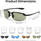 商品图片 25 | B0FY1FT8ZN | FEISEDY Sports Sunglasses for Men Women TR90 Rimless Frame for Running Fishing Driving B0349