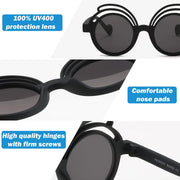 ÉÌƷͼƬ 3 | B0CQBTQZFP | FEISEDY Baby Polarized Round Sunglasses Flexible Rubber Shades with Strap for Infant Toddler Newborn Age 0-24 Months B0060