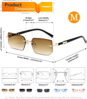 ÉÌƷͼƬ 87 | B0CY2Q4VW1 | FEISEDY Rimless Sunglasses Y2K Retro Small Narrow Rectangle Shades B2643