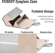 ÉÌƷͼƬ 9 | B0CSFHKMSS | FEISEDY Sunglasses Organizer 5 Slots Travel Glasses Case,Hanging Eyewear Holder Fashionable PU Leather Eyeglass Case B0087