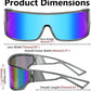 商品图片 14 | B0D3PKKSD9 | FEISEDY Trendy Futuristic Wrap Sunglasses Flat Top Mirrored One Piece Lens Reflective Sun Glasses for Women Men B0161