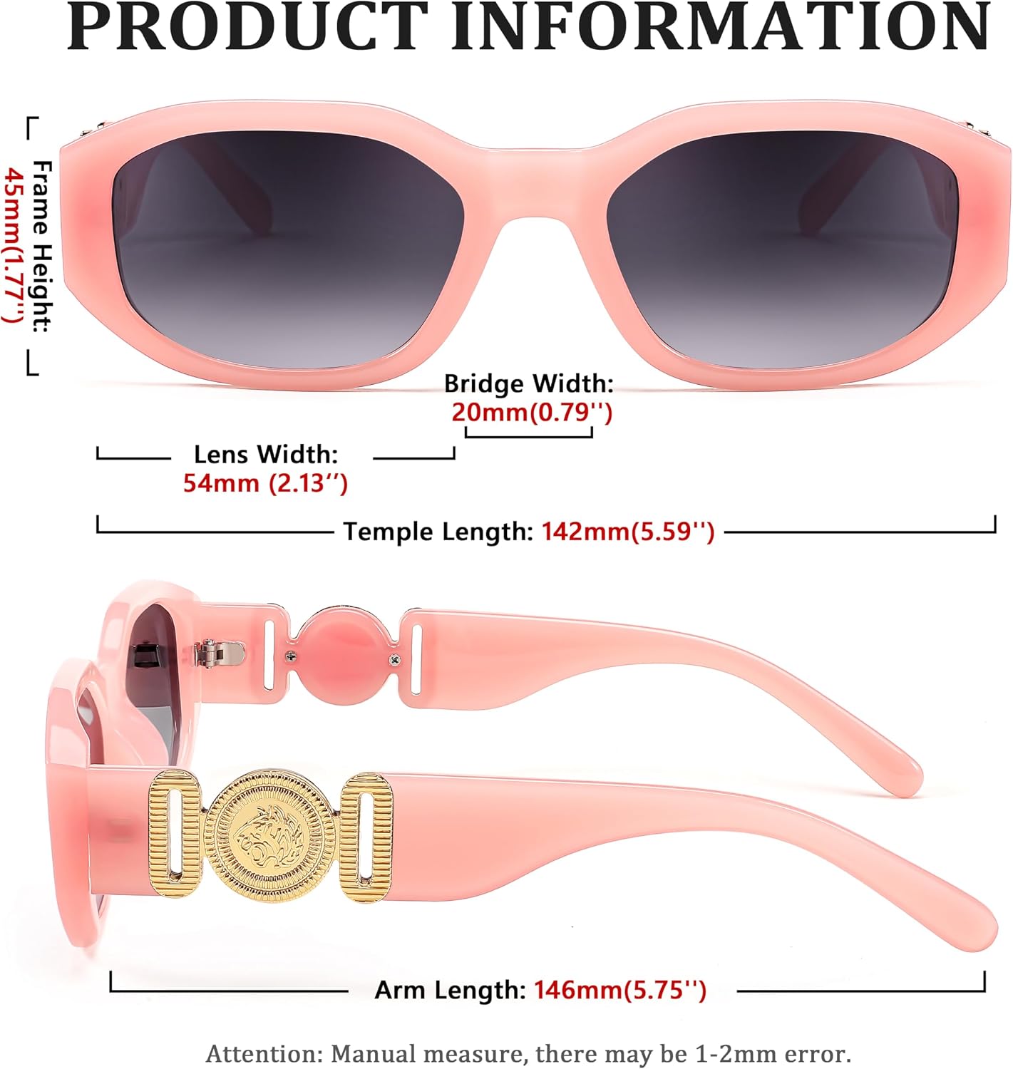 商品图片 57 | B0B5V7T75J | FEISEDY Retro Trendy Rectangle Sunglasses Women Men Narrow Shades B2322