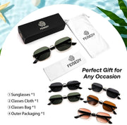 ÉÌƷͼƬ 14 | B0GY42ZV46 | FEISEDY Women and Men UV400 Protection Sunglasses, Polygon Square Metal Frame Retro Stylish Shades B0452