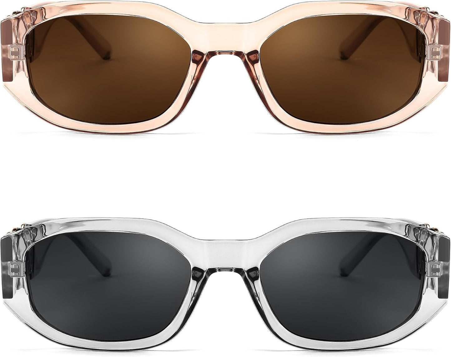 商品图片 106 | B0B5V7T75J | FEISEDY Retro Trendy Rectangle Sunglasses Women Men Narrow Shades B2322