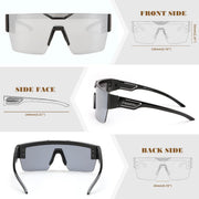 ÉÌƷͼƬ 28 | B0D4Y6RY37 | FEISEDY Sunglasses Men Women, Big Oversized Square Frame,UV400 Mirrored Sun Glasses, Cycling Driving Fishing Hiking B0064