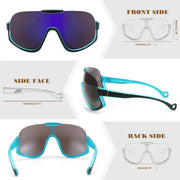 ÉÌƷͼƬ 3 | B0CQT2FXLN | FEISEDY Sunglasses Men Women Oversized Fashion Sports Baseball Fishing Skiing Running Golf Adults Teens Half Frame B0012