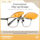 商品图片 6 | B0FZKQ9RL5 | FEISEDY Clip on Rimless One Piece Blue Light Glasses for Woman Men B0360