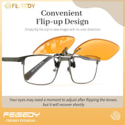 ÉÌƷͼƬ 6 | B0FZKQ9RL5 | FEISEDY Clip on Rimless One Piece Blue Light Glasses for Woman Men B0360