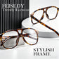 商品图片 11 | B0HCMPWV5X | FEISEDY Oversized Aviator Fashion Glasses for Women Men, Tortoise Trendy Eyeglasses, Retro Eyewear Frame for Daily Wear B0426
