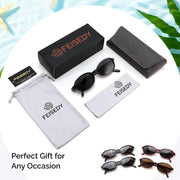 ÉÌƷͼƬ 6 | B0GY44LNSR | FEISEDY Retro Polarized Oval Sunglasses Women Men UV400 Protection B0447