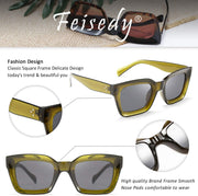 ÉÌƷͼƬ 59 | B07MNGNLNT | FEISEDY Classic Women Sunglasses Fashion Thick Square Sun Glasses B2471