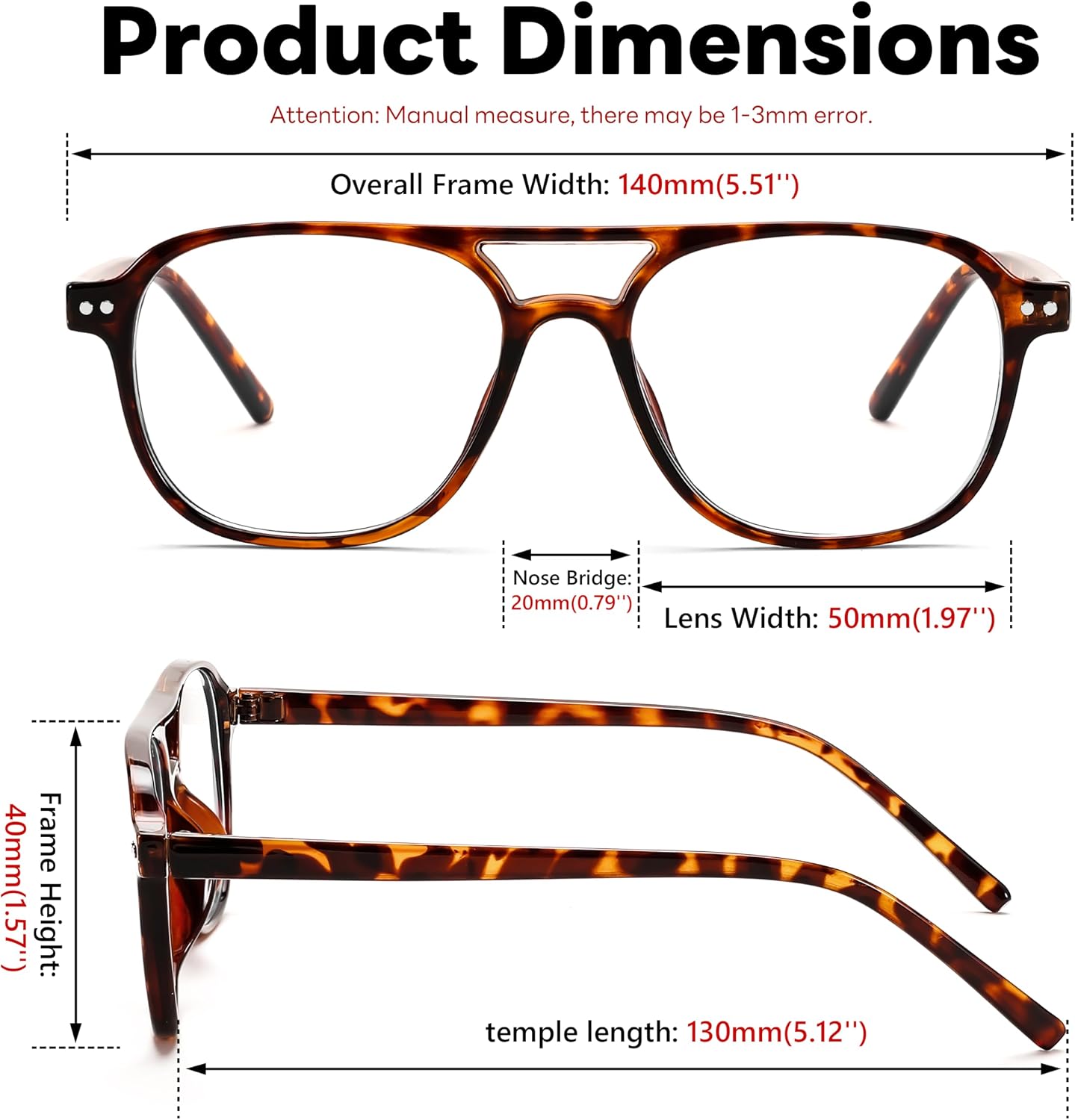 商品图片 18 | B0CY2LFJP7 | FEISEDY Blue Light Blocking Glasses Women Men Square Computer Lightweight Pilot Glasses Anti Eyestrain & UV Glare B0141