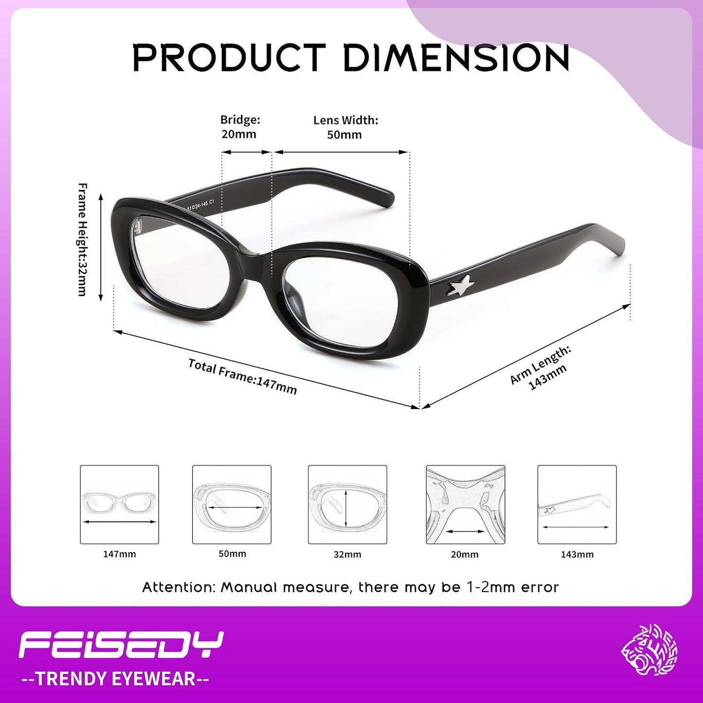 商品图片 32 | B0DD6M5F2B | FEISEDY Retro Oval Blue Light Blocking Glasses for Women Nerd Fake Glasses Y2k Small Eyewear Frame B0229
