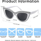 商品图片 43 | B0BZ7YMM4F | FEISEDY Oversized Women Cat Eye Rhinestone Sunglasses Costume Party B2360