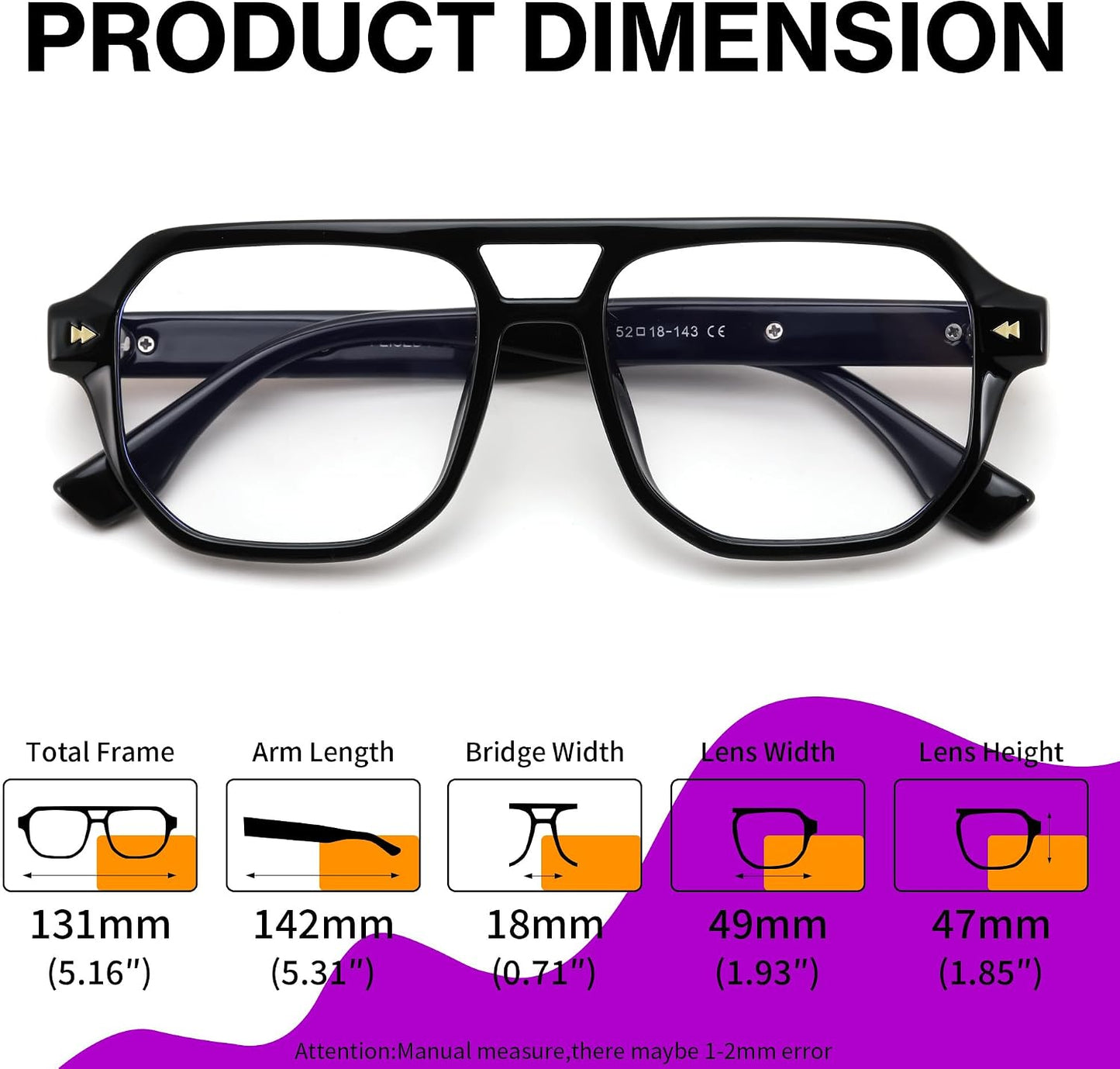 商品图片 39 | B0FHKFDMDZ | FEISEDY Aviator Blue Light Glasses for Men Women, Retro 70s Style Design TR90 Anti Glare Digital Eyestrain & Daily Wear B0284
