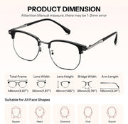 ÉÌƷͼƬ 18 | B0FKT9PDRD | FEISEDY Retro Semi Rimless Blue Light Glasses for Women Men B0438