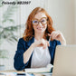 商品图片 2 | B0CQ26NQZS | FEISEDY Oversized Blue Light Blocking Glasses Women Men Retro Big Round Frame Eyewear Clear Lens Computer Glasses B2997