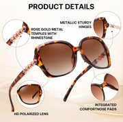ÉÌƷͼƬ 18 | B0H8N95LQC | FEISEDY Retro Polarized Sunglasses for Women Chunky Square Frame B0464