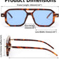 商品图片 172 | B09YTJ4FQZ | FEISEDY Vintage Square 70s Flat Aviator Sunglasses Women Men Classic Retro Stylish Frame UV400 Sunglasses B2622
