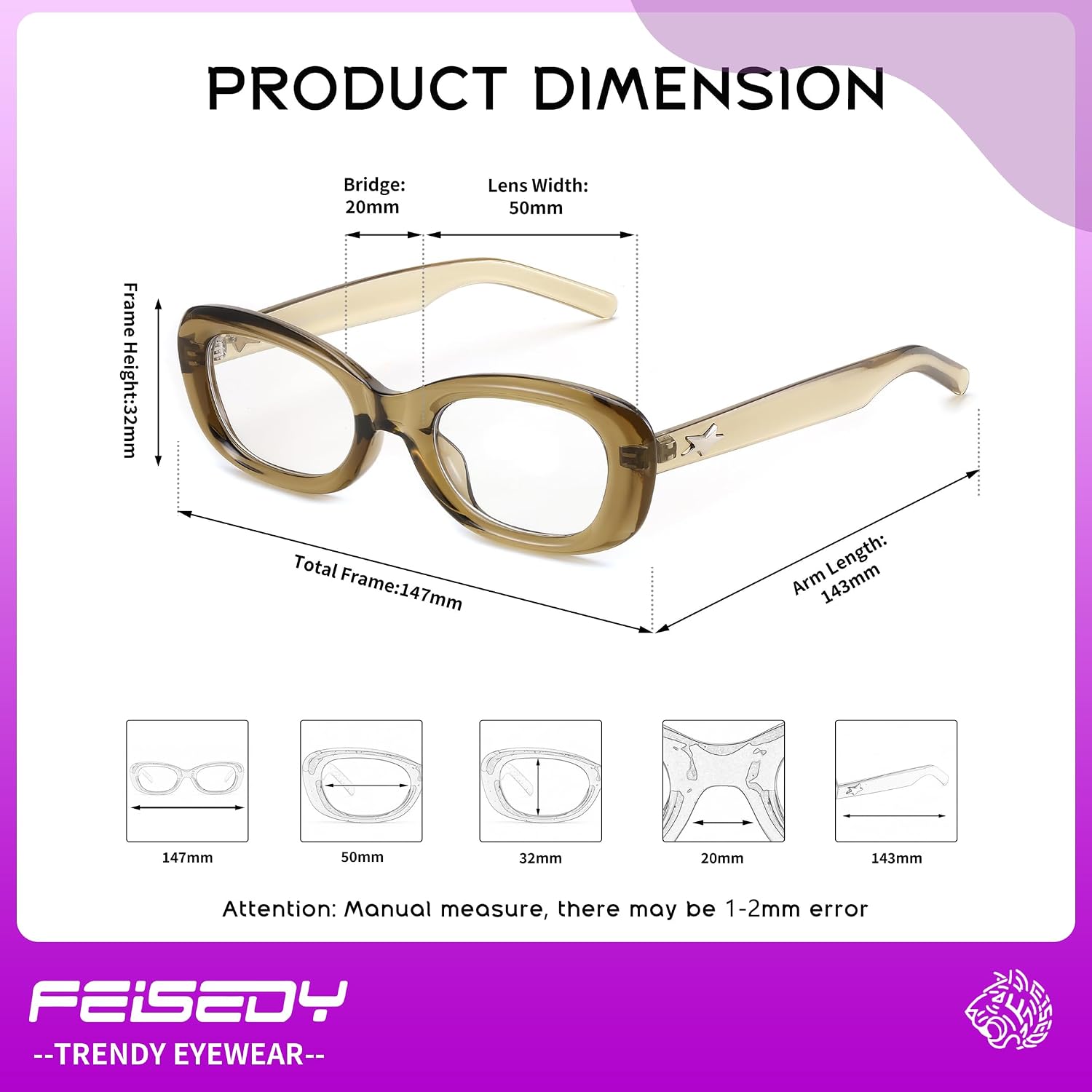 商品图片 14 | B0DD6M5F2B | FEISEDY Retro Oval Blue Light Blocking Glasses for Women Nerd Fake Glasses Y2k Small Eyewear Frame B0229