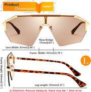 ÉÌƷͼƬ 15 | B0D6G3P982 | FEISEDY Fashion Flat One Piece Oversized Sunglasses Rimless Irregular Stylish Retro Design Shade Women Men B0153