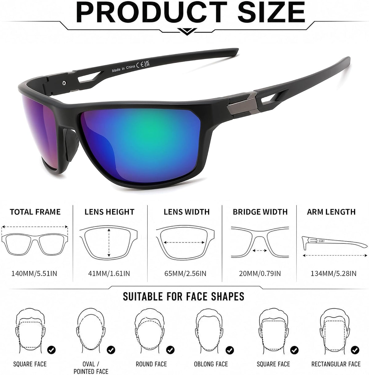 ÉÌƷͼƬ 26 | B0GZTNR5BZ | FEISEDY Sport Sunglasses Polarized UV400 Protection for Men Women B1389