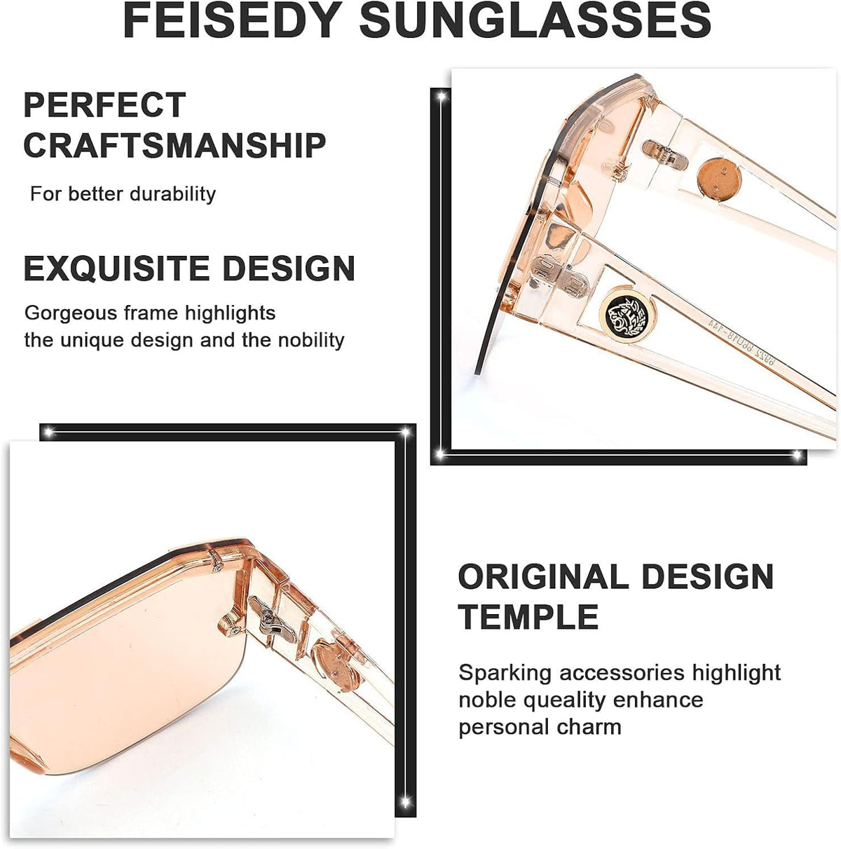 ÉÌƷͼƬ 78 | B09L4V27YS | FEISEDY Square Oversized Sunglasses for Men Women Flat Top B2765