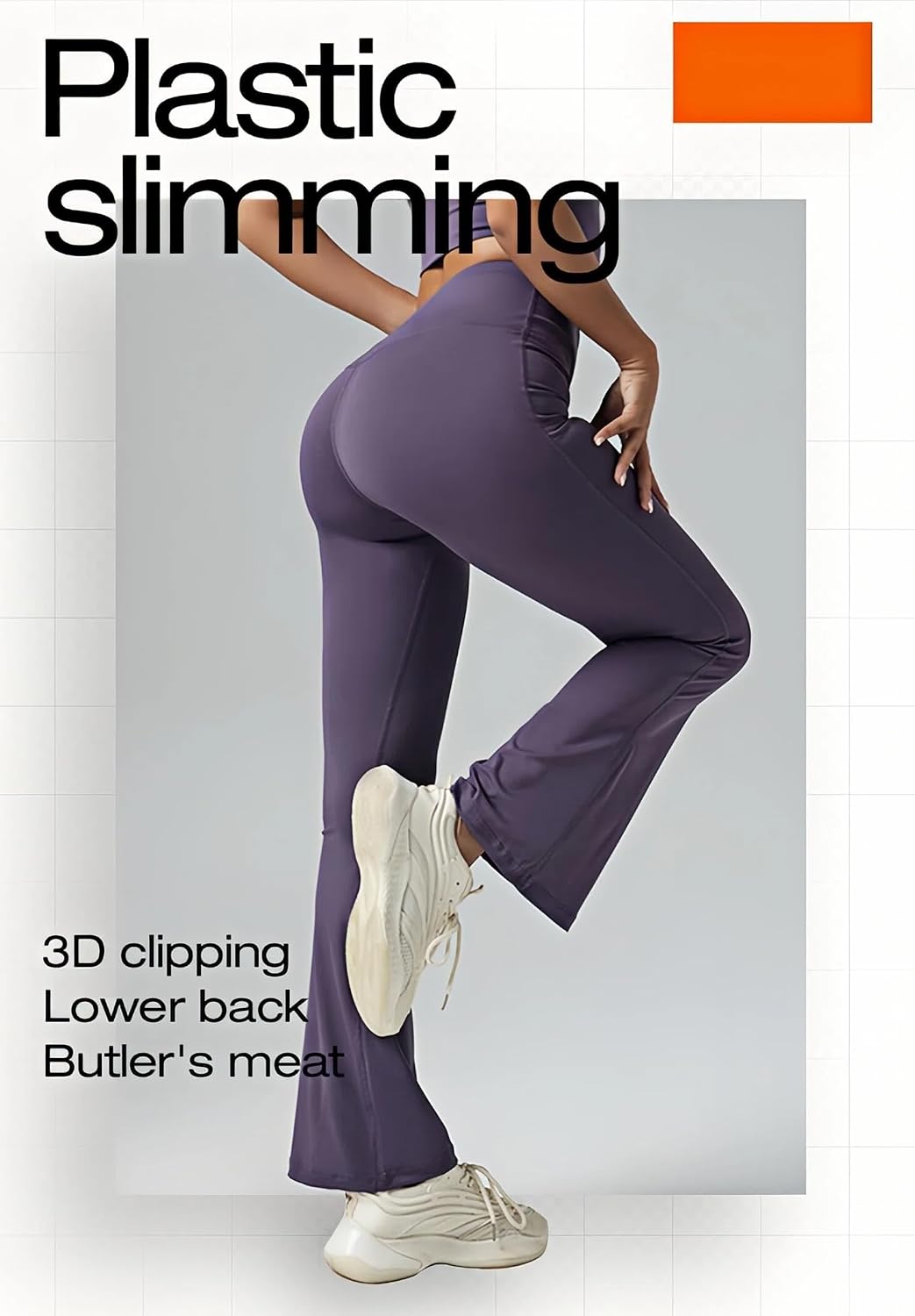 商品图片 4 | B0GKNXBWZ3 | Wide Leg Yoga Pants for Women - High Waist Tummy Control No Front Seam Workout Gym Leggings with Pockets, Flare Yoga Pant